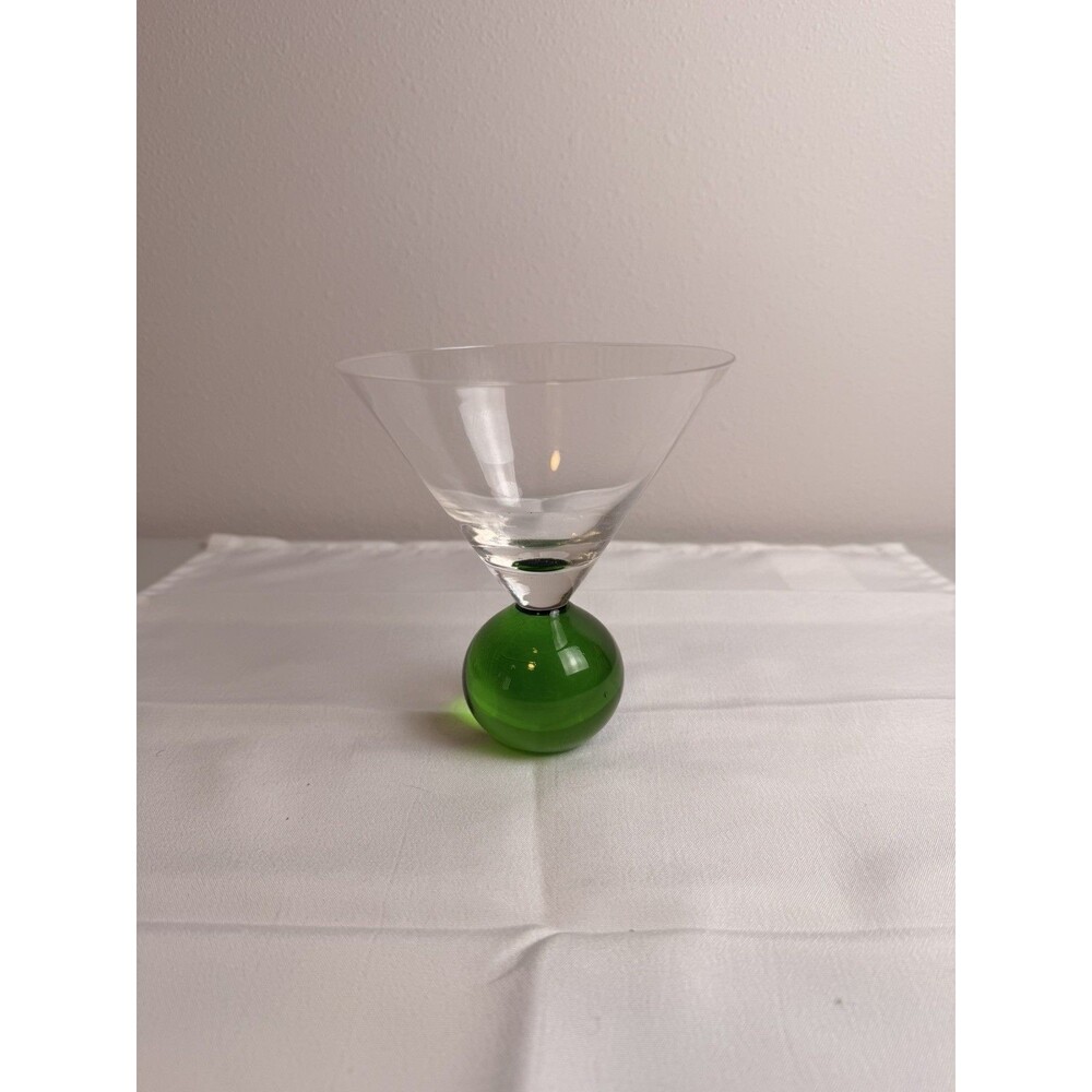 Vintage Bubble Ball Based Martini Cosmo Cocktail Glass 5.25"